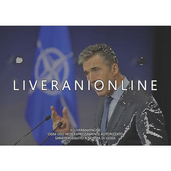(140625) -- BRUSSELS, June 25, 2014 () -- NATO Secretary General Anders Fogh Rasmussen addresses a press conference during NATO Foreign Ministers Meetings at its headquarters in Brussels, capital of Brussels, June 25, 2014. (/Ye Pingfan) ©PHOTOSHOT/Agenzia Aldo Liverani sas - ITALY ONLY - EDITORIAL USE ONLY - Riunione dei Ministri degli esteri della NATO presso la sede di Bruxelles, Belgio 25 giugno 2014