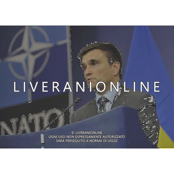 (140625) -- BRUSSELS, June 25, 2014 () -- Ukrainian Foreign minister Pawel Klimkin speaks at a press conference during NATO Foreign Ministers Meetings at its headquarters in Brussels, capital of Brussels, June 25, 2014. (/Ye Pingfan) ©PHOTOSHOT/Agenzia Aldo Liverani sas - ITALY ONLY - EDITORIAL USE ONLY - Riunione dei Ministri degli esteri della NATO presso la sede di Bruxelles, Belgio 25 giugno 2014