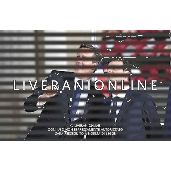 (140626) -- BRUSSELS, June 26, 2014 () -- British Prime Minister David Cameron (L) and French President Francois Hollande attend a ceremony marking the centenary of the outbreak of World War I, in Ypres, northwest of Belgium, on June 26, 2014. During the war, hundreds of thousands of soldiers and civilians from all over the world lost their lives around the Belgian town of Ypres. EU leaders begin a two-day summit here, one of the World War I\'s deadliest battlefields, on Thursday. (/Ye Pingfan) ©PHOTOHOT/Agenzia Aldo Liverani sas - ITALY ONLY - EDITORIAL USE ONLY