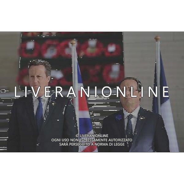 (140626) -- BRUSSELS, June 26, 2014 () -- British Prime Minister David Cameron (L) and French President Francois Hollande attend a ceremony marking the centenary of the outbreak of World War I, in Ypres, northwest of Belgium, on June 26, 2014. During the war, hundreds of thousands of soldiers and civilians from all over the world lost their lives around the Belgian town of Ypres. EU leaders begin a two-day summit here, one of the World War I\'s deadliest battlefields, on Thursday. (/Ye Pingfan) ©PHOTOHOT/Agenzia Aldo Liverani sas - ITALY ONLY - EDITORIAL USE ONLY