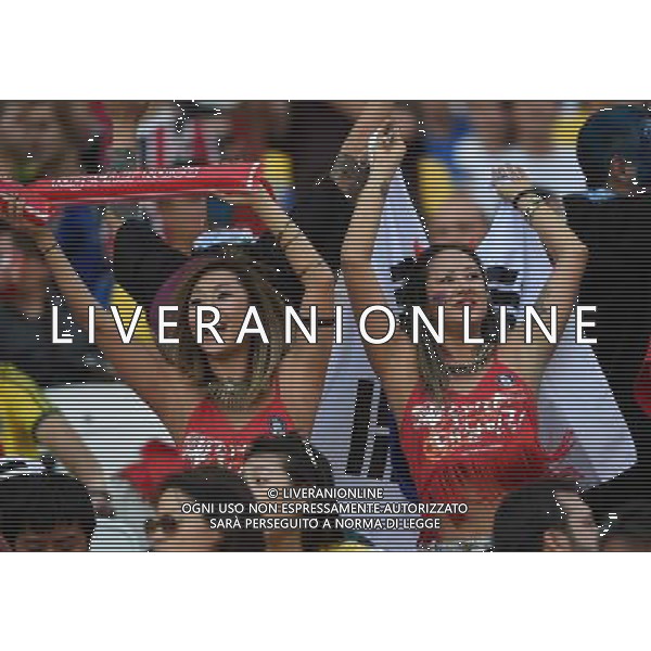 (140626) -- SAO PAULO, June 26, 2014 () -- South Korea\'s fans cheer prior to a Group H match between South Korea and Belgium of 2014 FIFA World Cup at the Arena de Sao Paulo Stadium in Sao Paulo, Brazil, on June 26, 2014. (/Li Ga)(xzj) ©PHOTOHOT/Agenzia Aldo Liverani sas - ITALY ONLY - EDITORIAL USE ONLY