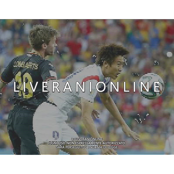 (140626) -- SAO PAULO, June 26, 2014 () -- Belgium\'s Nicolas Lombaerts (L) competes during a Group H match between Korea Republic and Belgium of 2014 FIFA World Cup at the Arena de Sao Paulo Stadium in Sao Paulo, Brazil, on June 26, 2014. (/Chen Jianli)(xzj) ©PHOTOHOT/Agenzia Aldo Liverani sas - ITALY ONLY - EDITORIAL USE ONLY