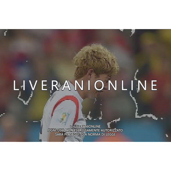 (140626) -- SAO PAULO, June 26, 2014 () -- Korea Republic\'s Son Heung Min reacts after a Group H match between Korea Republic and Belgium of 2014 FIFA World Cup at the Arena de Sao Paulo Stadium in Sao Paulo, Brazil, on June 26, 2014. Belgium won 1-0 over Korea Republic on Thursday. Belgium and Algeria enter Round of 16 from Group H. (/Li Ga)(pcy) ©PHOTOHOT/Agenzia Aldo Liverani sas - ITALY ONLY - EDITORIAL USE ONLY