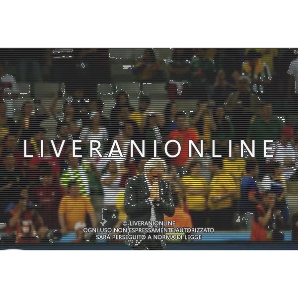 (140626) -- CURITIBA, June 26, 2014 () -- Algeria\'s coach Vahid Halilhodzic reacts after a Group H match between Algeria and Russia of 2014 FIFA World Cup at the Arena da Baixada Stadium in Curitiba, Brazil, June 26, 2014. The match ended in a 1-1 draw.Algeria enters Round of 16 after the Thursday match which ended in a 1-1 draw.(/Liao Yujie) ©PHOTOHOT/Agenzia Aldo Liverani sas - ITALY ONLY - EDITORIAL USE ONLY