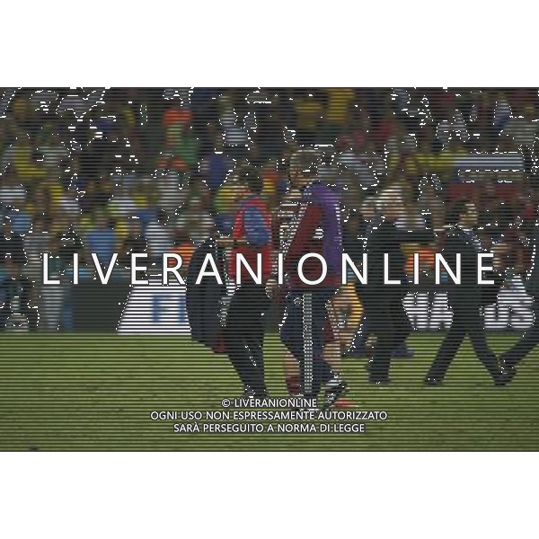 (140626) -- CURITIBA, June 26, 2014 () -- Russia\'s coach Fabio Capello (1st L) leaves the field after a Group H match between Algeria and Russia of 2014 FIFA World Cup at the Arena da Baixada Stadium in Curitiba, Brazil, June 26, 2014. The match ended in a 1-1 draw.Algeria enters Round of 16 after the Thursday match which ended in a 1-1 draw.(/Liao Yujie) ©PHOTOHOT/Agenzia Aldo Liverani sas - ITALY ONLY - EDITORIAL USE ONLY