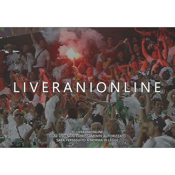 (140626) -- CURITIBA, June 26, 2014 () -- Algeria\'s fans celebrate the goal during a Group H match between Algeria and Russia of 2014 FIFA World Cup at the Arena da Baixada Stadium in Curitiba, Brazil, June 26, 2014. (/Zhou Lei) ©PHOTOHOT/Agenzia Aldo Liverani sas - ITALY ONLY - EDITORIAL USE ONLY