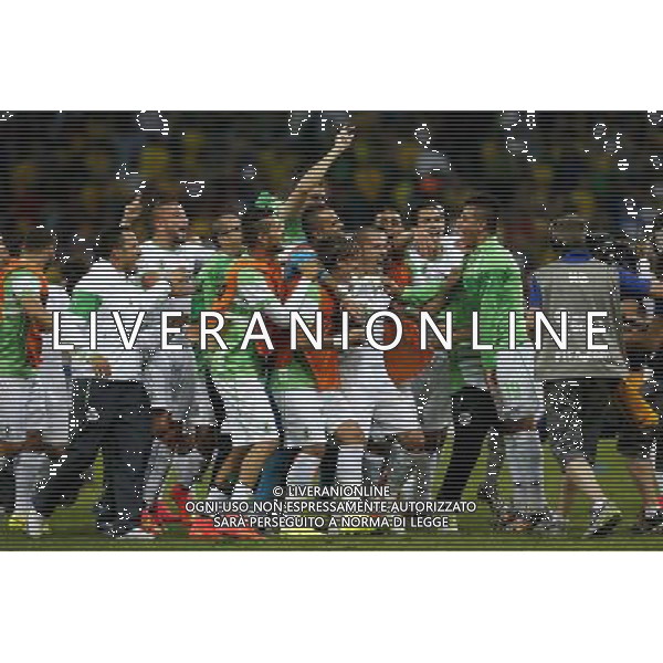 (140626) -- CURITIBA, June 26, 2014 () -- Algeria\'s players react after a Group H match between Algeria and Russia of 2014 FIFA World Cup at the Arena da Baixada Stadium in Curitiba, Brazil, June 26, 2014. The match ended in a 1-1 draw.(/Zhou Lei) ©PHOTOHOT/Agenzia Aldo Liverani sas - ITALY ONLY - EDITORIAL USE ONLY