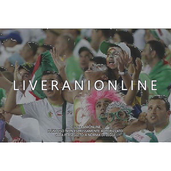 (140626) -- CURITIBA, June 26, 2014 () -- Algeria\'s fans react during a Group H match between Algeria and Russia of 2014 FIFA World Cup at the Arena da Baixada Stadium in Curitiba, Brazil, June 26, 2014. The match ended in a 1-1 draw.(/Zhou Lei) ©PHOTOHOT/Agenzia Aldo Liverani sas - ITALY ONLY - EDITORIAL USE ONLY