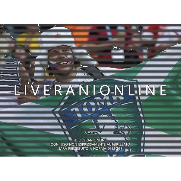 (140626) -- CURITIBA, June 26, 2014 () -- A Russia\'s fan waits for a Group H match between Algeria and Russia of 2014 FIFA World Cup at the Arena da Baixada Stadium in Curitiba, Brazil, June 26, 2014. (/Zhou Lei) ©PHOTOHOT/Agenzia Aldo Liverani sas - ITALY ONLY - EDITORIAL USE ONLY