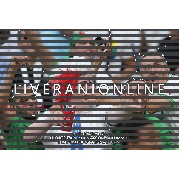 (140626) -- CURITIBA, June 26, 2014 () -- Fans wait for a Group H match between Algeria and Russia of 2014 FIFA World Cup at the Arena da Baixada Stadium in Curitiba, Brazil, June 26, 2014. (/Zhou Lei) ©PHOTOHOT/Agenzia Aldo Liverani sas - ITALY ONLY - EDITORIAL USE ONLY