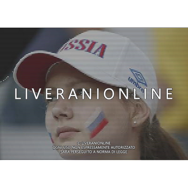 (140626) -- CURITIBA, June 26, 2014 () -- A Russia\'s fan waits for a Group H match between Algeria and Russia of 2014 FIFA World Cup at the Arena da Baixada Stadium in Curitiba, Brazil, June 26, 2014. (/Liao Yujie) ©PHOTOHOT/Agenzia Aldo Liverani sas - ITALY ONLY - EDITORIAL USE ONLY