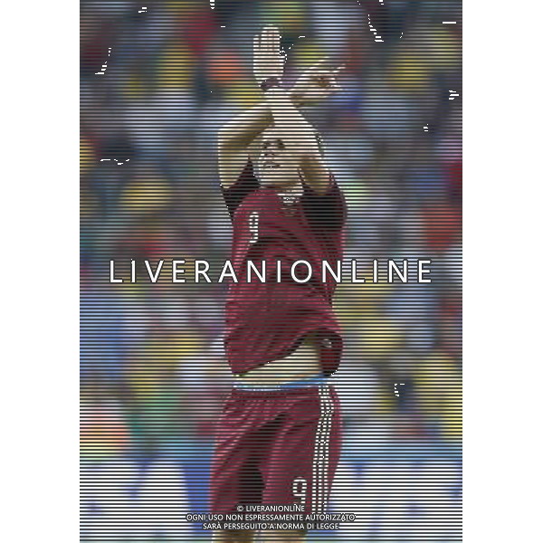 (140626) -- CURITIBA, June 26, 2014 () -- Russia\'s Aleksandr Kokorin celebrates the goal during a Group H match between Algeria and Russia of 2014 FIFA World Cup at the Arena da Baixada Stadium in Curitiba, Brazil, June 26, 2014. (/Zhou Lei) ©PHOTOHOT/Agenzia Aldo Liverani sas - ITALY ONLY - EDITORIAL USE ONLY