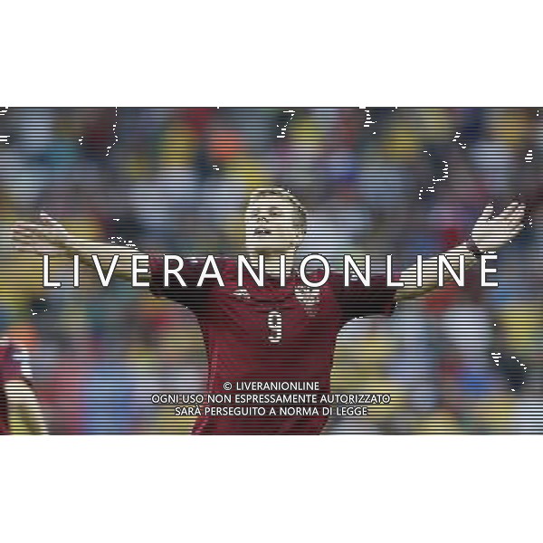 (140626) -- CURITIBA, June 26, 2014 () -- Russia\'s Aleksandr Kokorin celebrates the goal during a Group H match between Algeria and Russia of 2014 FIFA World Cup at the Arena da Baixada Stadium in Curitiba, Brazil, June 26, 2014. (/Zhou Lei) ©PHOTOHOT/Agenzia Aldo Liverani sas - ITALY ONLY - EDITORIAL USE ONLY