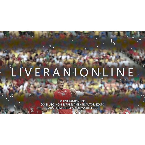 (140625) -- MANAUS, June 25, 2014 () -- Switzerland\'s Granit Xhaka (3rd R) competes for a header during a Group E match between Honduras and Switzerland of 2014 FIFA World Cup at the Arena Amazonia Stadium in Manaus, Brazil, on June 25, 2014. Switzerland won 3-0 over Honduras on Wednesday. (/Li Ming)(pcy) ©PHOTOSHOT/Agenzia Aldo Liverani sas - ITALY ONLY - EDITORIAL USE ONLY