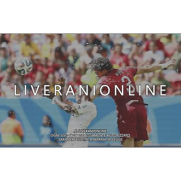 (140626) -- BRASILIA, June 26, 2014 () -- Portugal\'s Pepe (R) competes for a header during a Group G match between Portugal and Ghana of 2014 FIFA World Cup at the Estadio Nacional Stadium in Brasilia, Brazil, June 26, 2014. (/Liu Bin) ©PHOTOHOT/Agenzia Aldo Liverani sas - ITALY ONLY - EDITORIAL USE ONLY