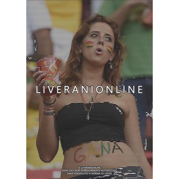 (140626) -- BRASILIA, June 26, 2014 () -- A Ghana\'s fan waits for a Group G match between Portugal and Ghana of 2014 FIFA World Cup at the Estadio Nacional Stadium in Brasilia, Brazil, June 26, 2014. (/Qi Heng)(xzj) ©PHOTOHOT/Agenzia Aldo Liverani sas - ITALY ONLY - EDITORIAL USE ONLY