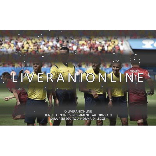 (140626) -- BRASILIA, June 26, 2014 () -- Referees look on prior to a Group G match between Portugal and Ghana of 2014 FIFA World Cup at the Estadio Nacional Stadium in Brasilia, Brazil, June 26, 2014. (/Qi Heng)(xzj) ©PHOTOHOT/Agenzia Aldo Liverani sas - ITALY ONLY - EDITORIAL USE ONLY