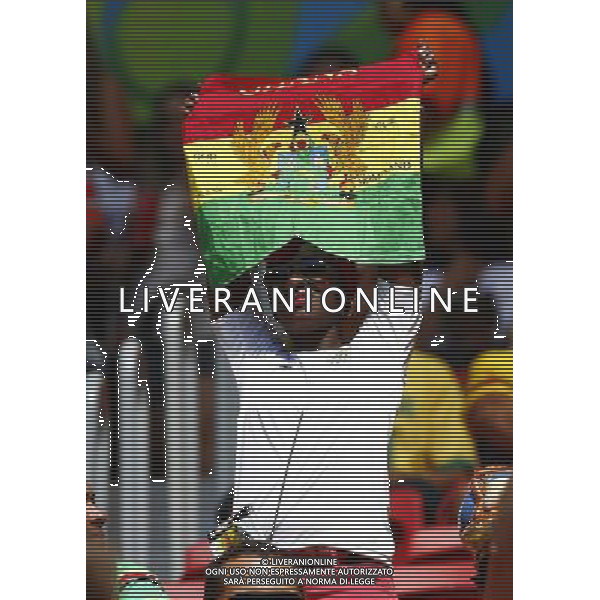 (140626) -- BRASILIA, June 26, 2014 () -- A Ghana\'s fan waits for a Group G match between Portugal and Ghana of 2014 FIFA World Cup at the Estadio Nacional Stadium in Brasilia, Brazil, June 26, 2014. (/Liu Bin) ©PHOTOHOT/Agenzia Aldo Liverani sas - ITALY ONLY - EDITORIAL USE ONLY