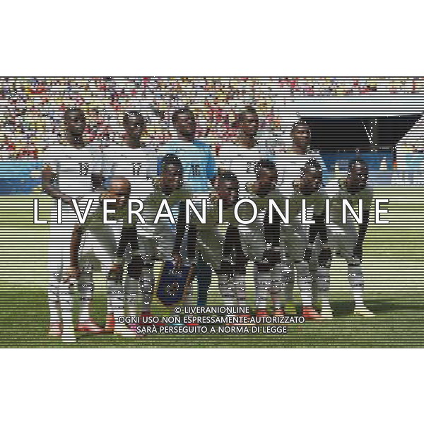(140626) -- BRASILIA, June 26, 2014 () -- Ghana\'s players pose for a group photo before a Group G match between Portugal and Ghana of 2014 FIFA World Cup at the Estadio Nacional Stadium in Brasilia, Brazil, June 26, 2014. (/Liu Bin) ©PHOTOHOT/Agenzia Aldo Liverani sas - ITALY ONLY - EDITORIAL USE ONLY - FORMAZIONE GHANA