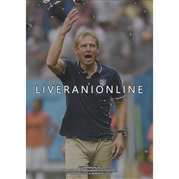(140626) -- RECIFE, June 26, 2014 () -- Coach of the U.S. Jurgen Klinsmann reacts after Germany\'s goal during a Group G match between the U.S. and Germany of 2014 FIFA World Cup at the Arena Pernambuco Stadium in Recife, Brazil, on June 26, 2014.(/Lui Siu Wai)(pcy) ©PHOTOHOT/Agenzia Aldo Liverani sas - ITALY ONLY - EDITORIAL USE ONLY