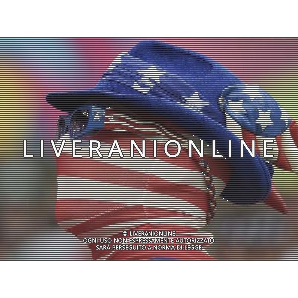 (140626) -- RECIFE, June 26, 2014 () -- A supporter of the U.S. is seen before a Group G match between the U.S. and Germany of 2014 FIFA World Cup at the Arena Pernambuco Stadium in Recife, Brazil, on June 26, 2014.(/Lui Siu Wai)(pcy) ©PHOTOHOT/Agenzia Aldo Liverani sas - ITALY ONLY - EDITORIAL USE ONLY