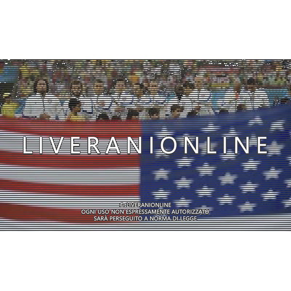 (140626) -- RECIFE, June 26, 2014 () -- Players of the U.S. are seen before a Group G match between the U.S. and Germany of 2014 FIFA World Cup at the Arena Pernambuco Stadium in Recife, Brazil, on June 26, 2014.(/Lui Siu Wai)(pcy) ©PHOTOHOT/Agenzia Aldo Liverani sas - ITALY ONLY - EDITORIAL USE ONLY
