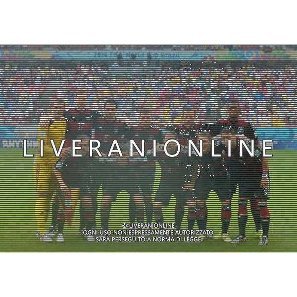 (140626) -- RECIFE, June 26, 2014 () -- Germany\'s players pose for a group photo before a Group G match between the U.S. and Germany of 2014 FIFA World Cup at the Arena Pernambuco Stadium in Recife, Brazil, on June 26, 2014.(/Guo Yong)(pcy) ©PHOTOHOT/Agenzia Aldo Liverani sas - ITALY ONLY - EDITORIAL USE ONLY - formazione germania