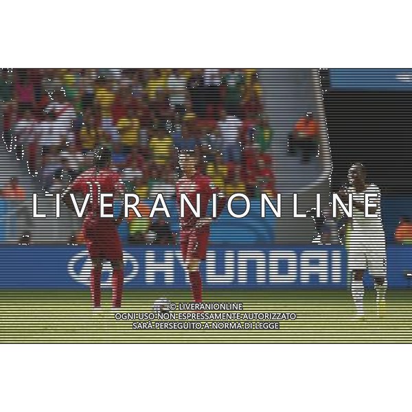 (140626) -- BRASILIA, June 26, 2014 () -- Portugal\'s Cristiano Ronaldo (C) reacts during a Group G match between Portugal and Ghana of 2014 FIFA World Cup at the Estadio Nacional Stadium in Brasilia, Brazil, June 26, 2014. (/Liu Bin) ©photoshot/Agenzia Aldo Liverani sas - ITALY ONLY - EDITORIAL USE ONLY - PORTOGALLO GHANA CAMPIONATO DEL MONDO BRASILE 2014