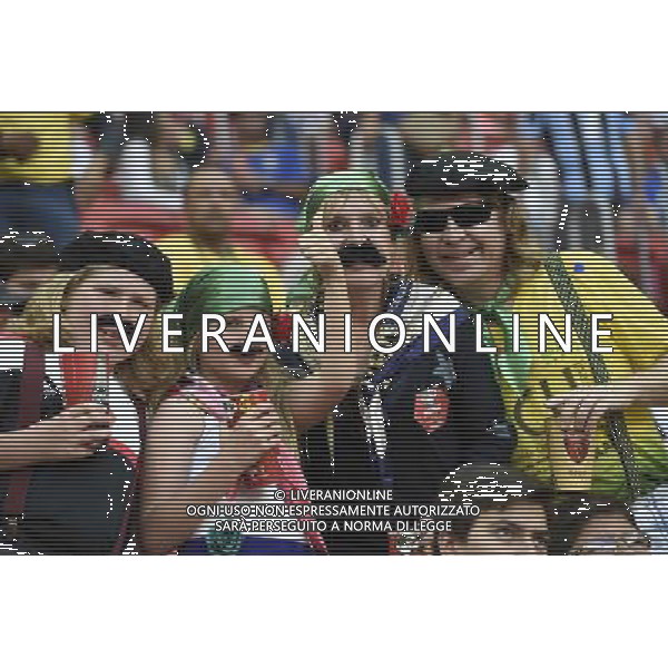 (140626) -- BRASILIA, June 26, 2014 () -- Portugal\'s fans wait for a Group G match between Portugal and Ghana of 2014 FIFA World Cup at the Estadio Nacional Stadium in Brasilia, Brazil, June 26, 2014. (/Qi Heng) ©photoshot/Agenzia Aldo Liverani sas - ITALY ONLY - EDITORIAL USE ONLY - PORTOGALLO GHANA CAMPIONATO DEL MONDO BRASILE 2014
