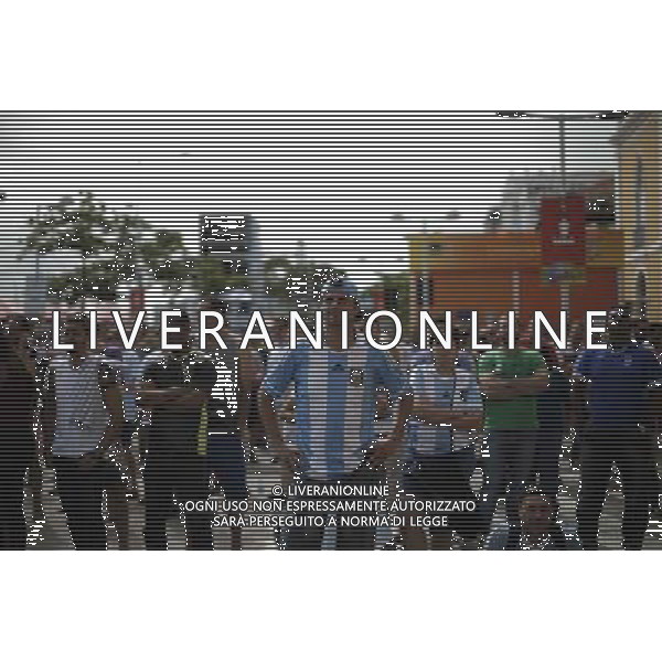 (140625) -- RECIFE, June 25, 2014 () -- Supporters of Argentina watch a Group F match between Argentina and Nigeria of 2014 FIFA World Cup on the FIFA Fan Fest in Recife, Brazil, June 25, 2014.(/Mauricio Valenzuela)(pcy) ©PHOTOSHOT/Agenzia Aldo Liverani sas - ITALY ONLY - EDITORIAL USE ONLY