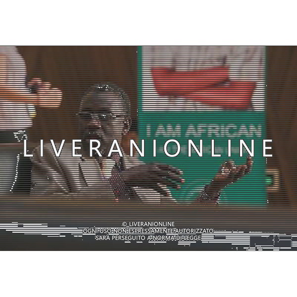 (140624) -- MALABO, June 24, 2014 () -- A delegate is seen at the venue of the 23rd Ordinary Session of the Assembly of the AU in Malabo, capital of Equatorial Guinea, June 24, 2014. The 23rd Ordinary Session of the Assembly of the AU will open here on Thursday with the theme of \'Agriculture and Food Security\'. (/Meng Chenguang) ©PHOTOSHOT/Agenzia Aldo Liverani sas - ITALY ONLY - EDITORIAL USE ONLY - VERTICE INFRASTRUTTURE a Malabo, capitale della Guinea Equatoriale, 25 giugno 2014 per lo sviluppo di progetti infrastrutturali che collegano i paesi africani e l\'integrazione regionale e di crescita condivisa