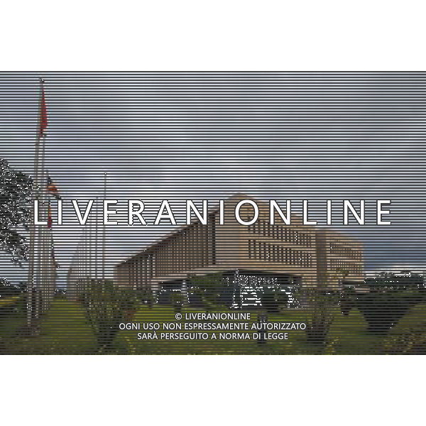 (140624) -- MALABO, June 24, 2014 () -- The venue of the 23rd Ordinary Session of the Assembly of African Union (AU) is seen in Malabo, capital of Equatorial Guinea, June 24, 2014. The 23rd Ordinary Session of the Assembly of the AU will open here on Thursday with the theme of \'Agriculture and Food Security\'. (/Meng Chenguang) ©PHOTOSHOT/Agenzia Aldo Liverani sas - ITALY ONLY - EDITORIAL USE ONLY - VERTICE INFRASTRUTTURE a Malabo, capitale della Guinea Equatoriale, 25 giugno 2014 per lo sviluppo di progetti infrastrutturali che collegano i paesi africani e l\'integrazione regionale e di crescita condivisa