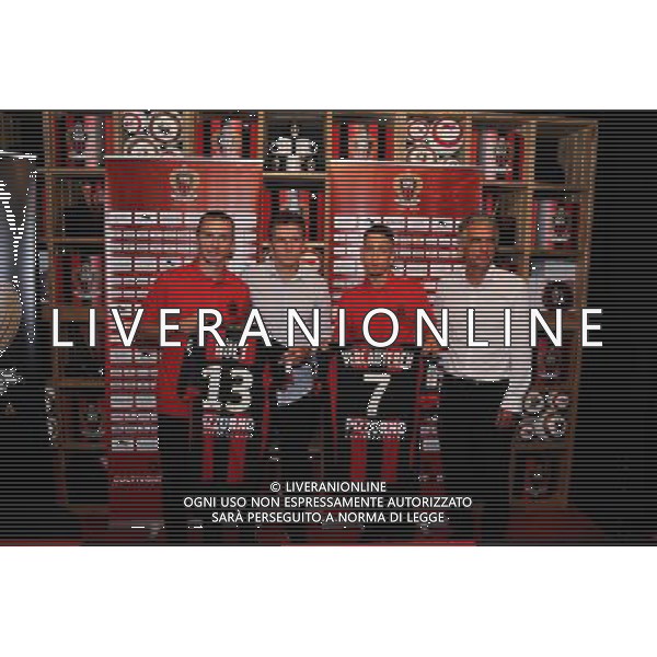 Niklas Hult / Claude Puel / Julien Vercauteren / Jean Pierre Rivere - 27.06.2014 - Conference de presse pour les nouvelles de recrue -Nice Photo : Olivier Anrigo / Icon Sport