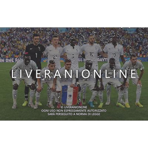 FIFA World Cup Brasile 2014 Gruppo E Rio de Janeiro - 25.06.2014 Ecuador-Francia Nella Foto:Francia Squadra Formazione Lloris,Sakho,Benzema,Griezmann,Matuidi,Sagna,Digne,Sissoko,Pogba,Koscielny,Schneiderlin /Ph.Vitez-Ag. Aldo Liverani