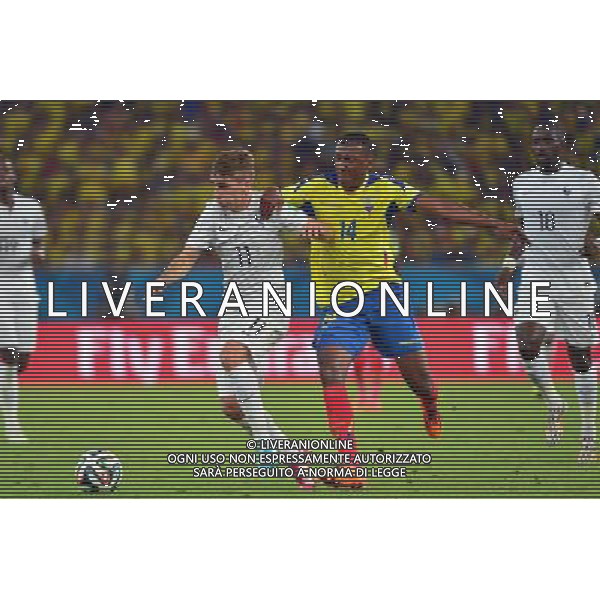 Antoine GRIEZMANN / Segundo CASTILLO - 25.06.2014 - France / Equateur - Coupe du Monde 2014 - Photo : Dave Winter / Icon Sport AG ALDOL IVERANI SAS ONLY ITALY