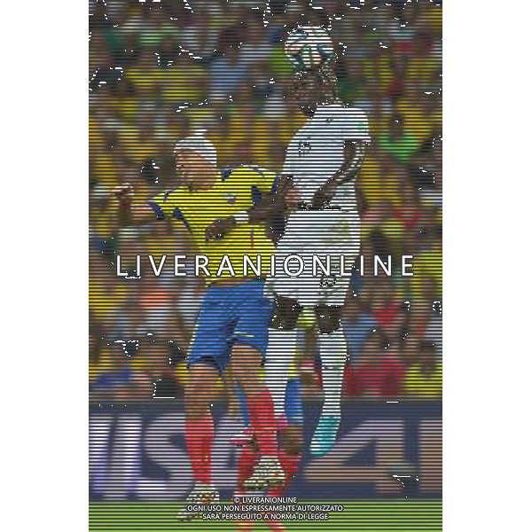 Bacary SAGNA / Cristian NOBOA - 25.06.2014 - France / Equateur - Coupe du Monde 2014 - Photo : Dave Winter / Icon Sport AG ALDOL IVERANI SAS ONLY ITALY