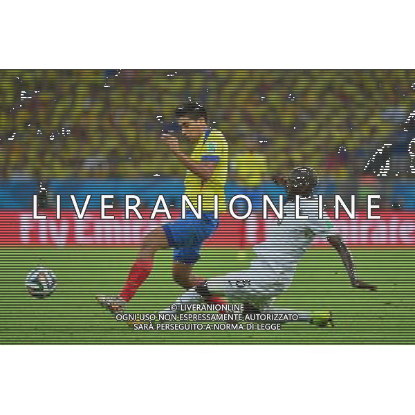 Cristian NOBOA / Mamadou SAKHO - 25.06.2014 - France / Equateur - Coupe du Monde 2014 - Photo : Dave Winter / Icon Sport AG ALDOL IVERANI SAS ONLY ITALY