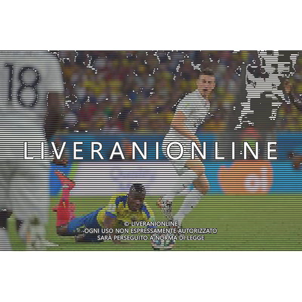 Enner VALENCIA / Laurent KOSCIELNY - 25.06.2014 - France / Equateur - Coupe du Monde 2014 - Photo : Dave Winter / Icon Sport AG ALDOL IVERANI SAS ONLY ITALY