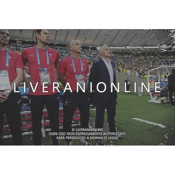 Eric BEDOUET / Franck RAVIOT / Guy STEPHAN / Didier DESCHAMPS - 25.06.2014 - France / Equateur - Coupe du Monde 2014 - Photo : Dave Winter / Icon Sport AG ALDOL IVERANI SAS ONLY ITALY