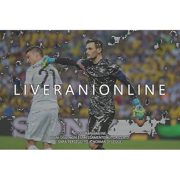 Hugo LLORIS / Laurent KOSCIELNY - 25.06.2014 - France / Equateur - Coupe du Monde 2014 - Photo : Dave Winter / Icon Sport AG ALDOL IVERANI SAS ONLY ITALY