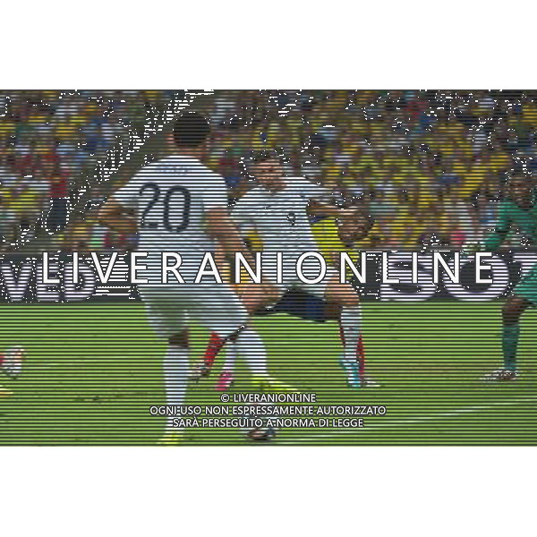 Loic Remy / Olivier GIROUD / Gabriel ACHILIER - 25.06.2014 - France / Equateur - Coupe du Monde 2014 - Photo : Dave Winter / Icon Sport AG ALDOL IVERANI SAS ONLY ITALY