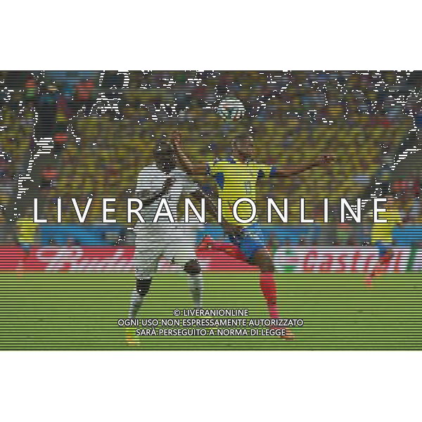 Mamadou SAKHO / Enner VALENCIA - 25.06.2014 - France / Equateur - Coupe du Monde 2014 - Photo : Dave Winter / Icon Sport AG ALDOL IVERANI SAS ONLY ITALY