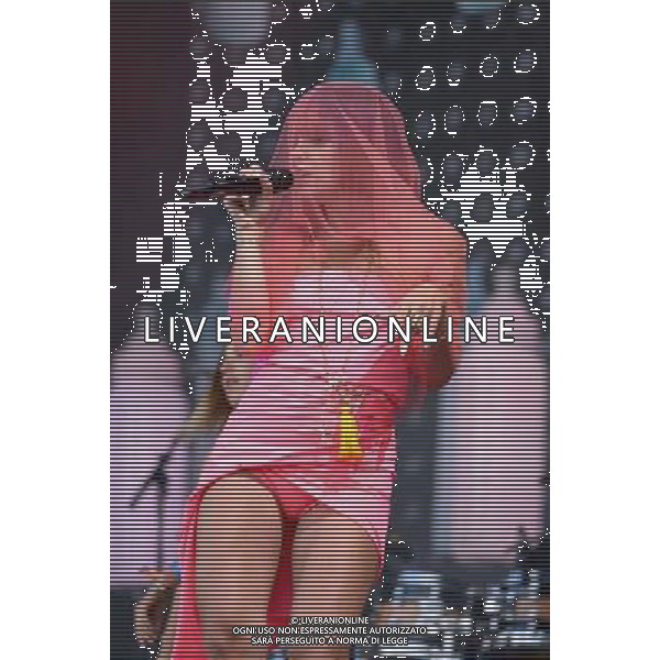 Pilton, UK, 27/06/2014 : Performances at Glastonbury Festival . Lily Allen plays. Person Pictured: Lily Allen. Lily Rose Beatrice Cooper. AG ALDO LIVERANI SAS ONLY ITALY