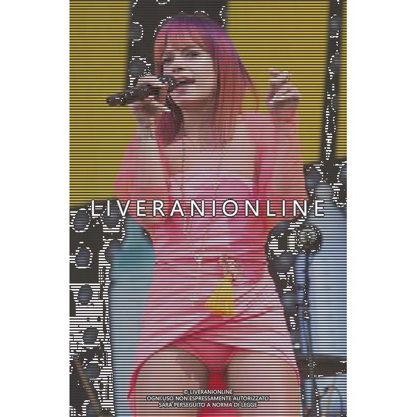 Lily Allen (born Lily Rose Allen) performs at Glastonbury Festival 2014, Worthy Farm, Pilton, Somerset, UK on Friday 27th June 2014. The Pyramid and Other Stages were closed and power shut whilst a lightning storm struck the festival. AG ALDO LIVERANI SAS ONLY ITALY