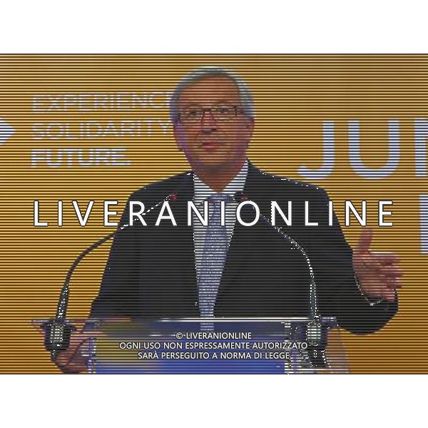 (140627) -- BRUSSELS, June 27, 2014 () -- Filed photo taken on May 25, 2014 shows Jean-Claude Juncker speaks at a press conference in Brussels, Belgium. European Union (EU) leaders decided on Friday to nominate Jean-Claude Juncker as next European Commission president at the summit held Friday in Brussels. (/Gong Bing) ©PHOTOSHOT/Agenzia Aldo Liverani sas - ITALY ONLY - EDITORIAL USE ONLY