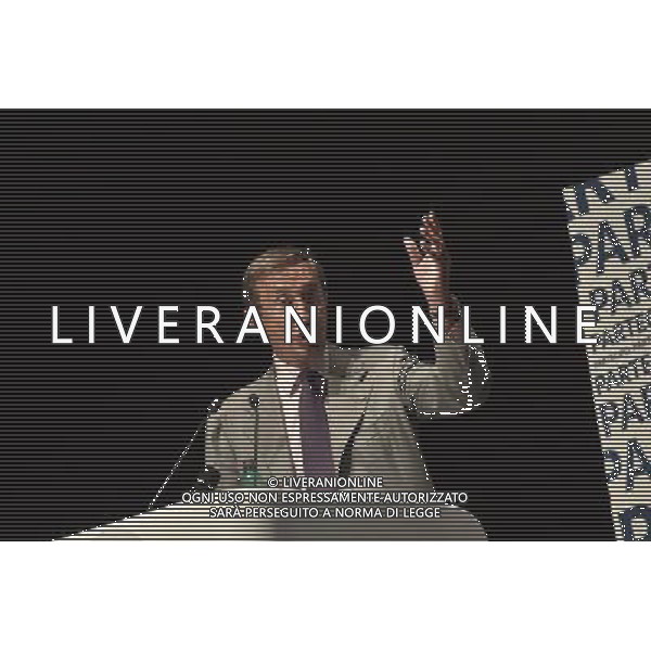 Gianfranco Fini alla convention del movimento \'Partecipa\' organizzato come ritorno ufficiale in politica all\'Eur di Roma 28 giugno 2014 ©Corradetti/AGENZIA ALDO LIVERANI SAS