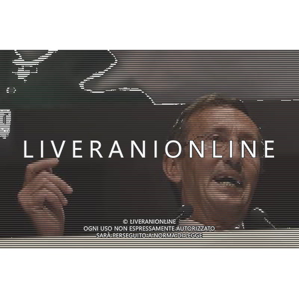 Gianfranco Fini alla convention del movimento \'Partecipa\' organizzato come ritorno ufficiale in politica all\'Eur di Roma 28 giugno 2014 ©Corradetti/AGENZIA ALDO LIVERANI SAS