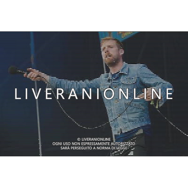 Ricky Wilson of Kaiser Chiefs performing at their secret set at Glastonbury Festival 2014, Worthy Farm, Pilton, Somerset, UK on Friday 27th June 2014. ©PHOTOSHOT/Agenzia Aldo Liverani sas - ITALY ONLY - EDITORIAL USE ONLY