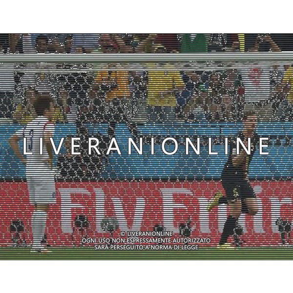 (140626) -- SAO PAULO, June 26, 2014 () -- Belgium\'s Jan Vertonghen (R) celebrates after scoring a goal during a Group H match between Korea Republic and Belgium of 2014 FIFA World Cup at the Arena de Sao Paulo Stadium in Sao Paulo, Brazil, on June 26, 2014. (/Li Ga)(xzj) ©PHOTOSHOT/Agenzia Aldo Liverani sas - ITALY ONLY - EDITORIAL USE ONLY - Corea del Sud Vs Belgio Coppa del Mondo 2014 partita del Gruppo H FIFA World Cup 2014 allo Stadio Arena di Sao Paulo, in Brasile, il 26 giugno 2014
