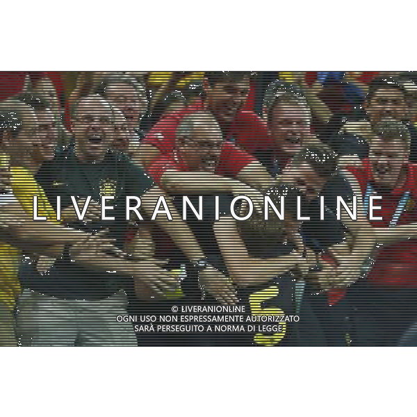 (140626) -- SAO PAULO, June 26, 2014 () -- Belgium\'s Jan Vertonghen (C, front) celebrates after scoring a goal during a Group H match between Korea Republic and Belgium of 2014 FIFA World Cup at the Arena de Sao Paulo Stadium in Sao Paulo, Brazil, on June 26, 2014. (/Chen Jianli)(xzj) ©PHOTOSHOT/Agenzia Aldo Liverani sas - ITALY ONLY - EDITORIAL USE ONLY - Corea del Sud Vs Belgio Coppa del Mondo 2014 partita del Gruppo H FIFA World Cup 2014 allo Stadio Arena di Sao Paulo, in Brasile, il 26 giugno 2014